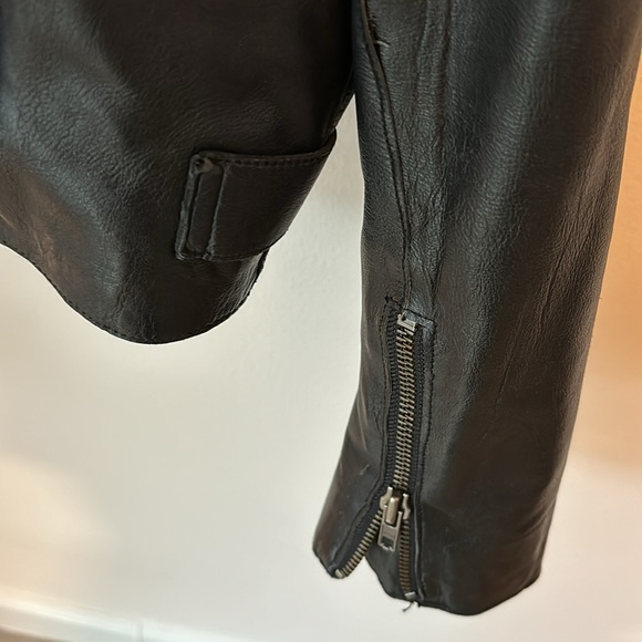 Muubaa London | 100% Lamb Leather Moto Jacket Sz 8 - Picture 5 of 10